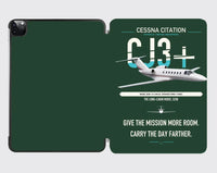 Thumbnail for Cessna Citation CJ3+ design on dark green ipad tablet case