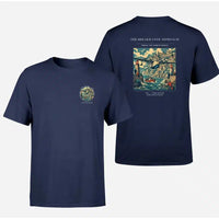 Thumbnail for VINTAGE G4365 - The Breakwater Approach - Double-Side T-Shirt design on navyblue double side t shirt