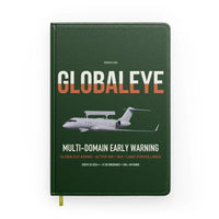 Thumbnail for Saab GlobalEye design on dark green notebook