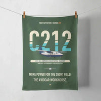 Thumbnail for CASA C-212-200 Aviocar design on dark green towel