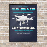 Thumbnail for DJI Phantom 4 RTK vertical canvas print - framed - navy blue background