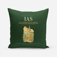 Thumbnail for Iași International Airport (IAS) design on dark green pillow
