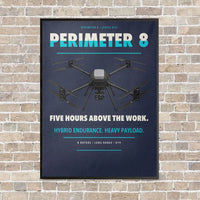 Thumbnail for Skyfront Perimeter 8 vertical canvas print - framed - navy blue background