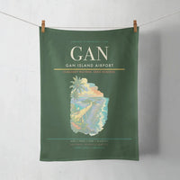 Thumbnail for Gan Island Airport (GAN) design on dark green towel