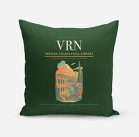 Thumbnail for Verona Villafranca Airport (VRN) design on dark green pillow