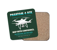 Thumbnail for DJI Phantom 4 RTK design on dark green 1 piece coaster