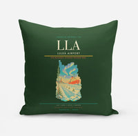 Thumbnail for Luleå Airport (LLA) design on dark green pillow