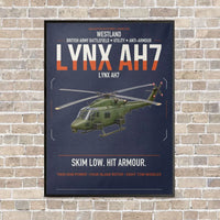 Thumbnail for Westland Lynx AH7 vertical canvas print - framed - navy blue background