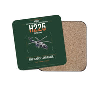 Thumbnail for Airbus H225 design on dark green 1 piece coaster