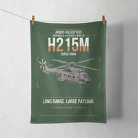 Thumbnail for Airbus H215M design on dark green towel