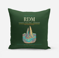 Thumbnail for Roberts Field (RDM) design on dark green pillow