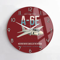 Thumbnail for A-6E Intruder design on dark red no frame wall clock
