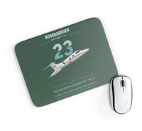 Thumbnail for Bombardier Learjet 23 design on dark green rectangle mouse pad