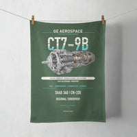 Thumbnail for CT7-9B design on dark green towel