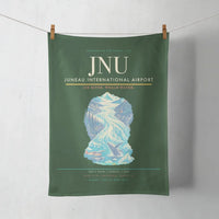 Thumbnail for Juneau International Airport (JNU) design on dark green towel