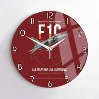 Thumbnail for Dassault Mirage F1C design on dark red no frame wall clock