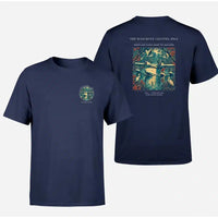 Thumbnail for VINTAGE G4401 - The Mangrove Channel Idle - Double-Side T-Shirt design on navyblue double side t shirt