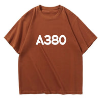 Thumbnail for A380 Flat Text Designed Relax Fit T-Shirts - view 13