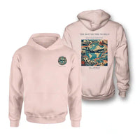 Thumbnail for VINTAGE G4100 - The Round The World - Double-Side Hoodie design on pink double side