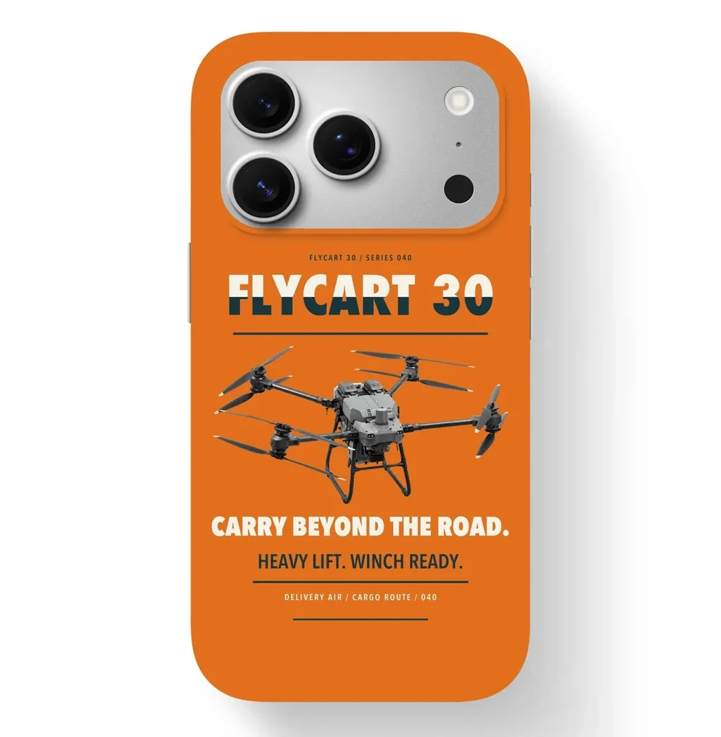 DJI FlyCart 30 Case design on orange iphone case
