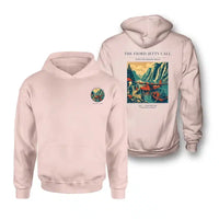 Thumbnail for VINTAGE G4185 - The Fjord Jetty Call - Double-Side Hoodie design on pink double side