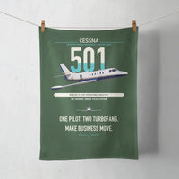 Thumbnail for Cessna 501 Citation I SP design on dark green towel