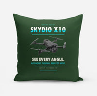 Thumbnail for Skydio X10 design on dark green pillow
