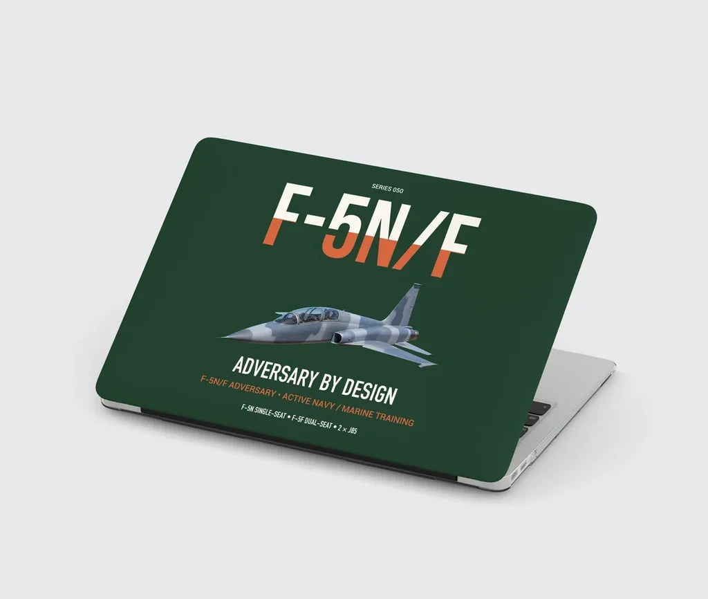 F-5N F Adversary design on dark green MacBook case
