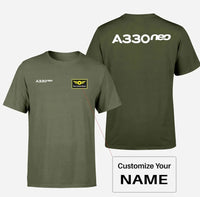 Thumbnail for A330neo & Text Double-Side T-Shirts - view 13