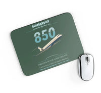 Thumbnail for Bombardier Challenger 850 design on dark green rectangle mouse pad