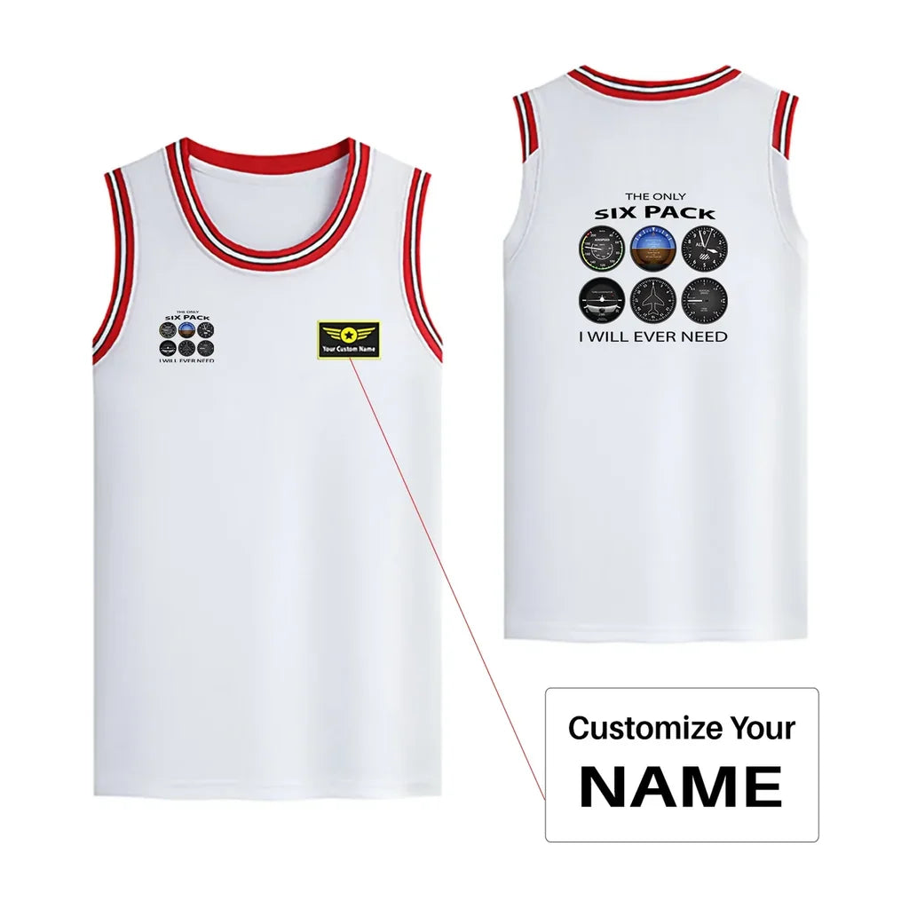 The Only Six Pack I Will Ever Need Designed Basketball Style Sports Tank Tops - view 13