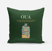 Thumbnail for Thomas Sankara International Airport (OUA) design on dark green pillow