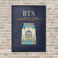 Thumbnail for M. R. Stefanik Airport BTS - Canvas Framed - Navy Blue