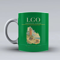 Thumbnail for Langeoog Airport (LGO) airport code design on green ceramic mug