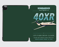 Thumbnail for Bombardier Learjet 40XR design on dark green ipad tablet case