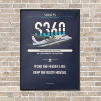 Thumbnail for Shorts 360-300 vertical canvas print - framed - navy blue background