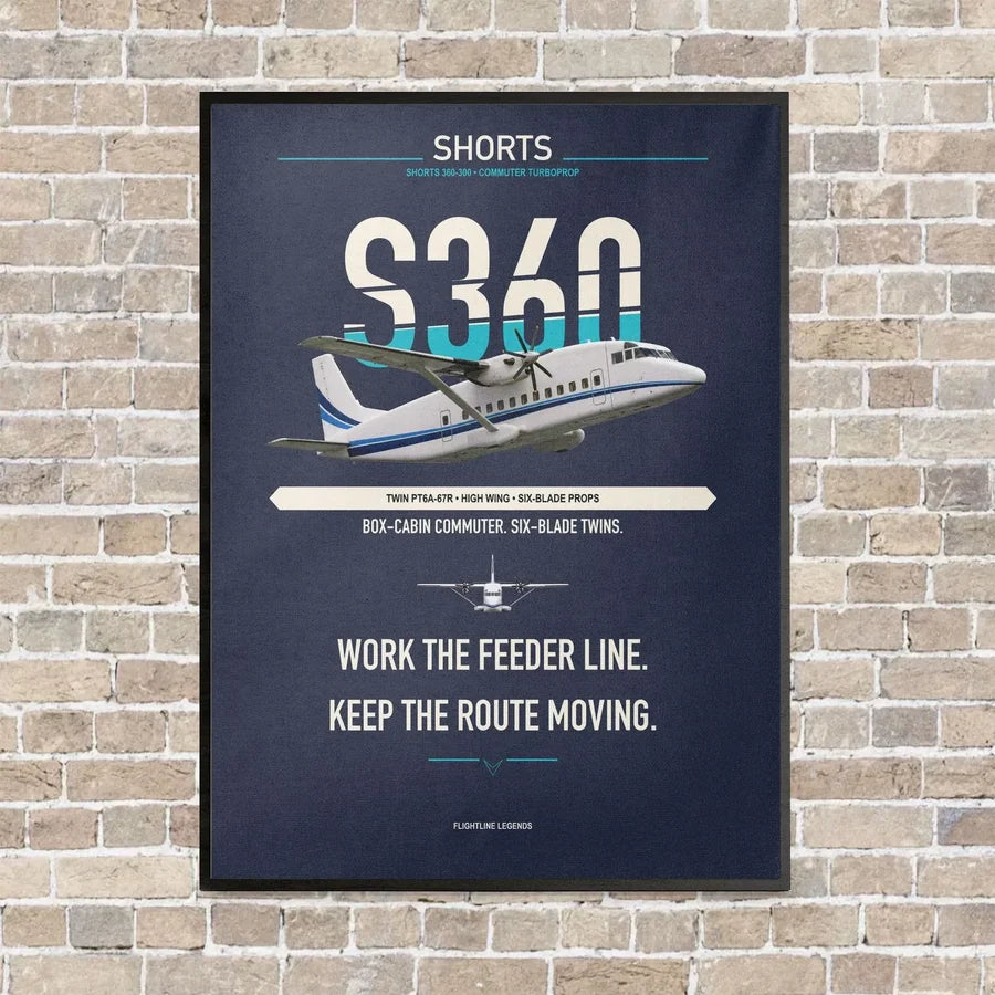 Shorts 360-300 vertical canvas print - framed - navy blue background