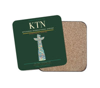 Thumbnail for Ketchikan International Airport (KTN) design on dark green 1 piece coaster