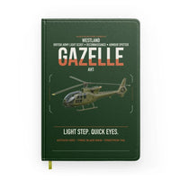 Thumbnail for Westland Gazelle AH1 design on dark green notebook