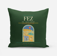 Thumbnail for Fes (FEZ) design on dark green pillow