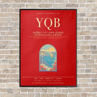 Thumbnail for Quebec City Jean Lesage International Airport YQB - Canvas Framed - Red