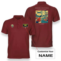 Thumbnail for VINTAGE G4381 - The Model Shop Window - Double-Side Polo T-Shirt design on red+name