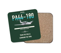 Thumbnail for Piper PA-44-180 Seminole design on dark green 1 piece coaster