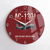 Thumbnail for AC-130J Ghostrider design on dark red no frame wall clock