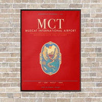 Thumbnail for Muscat International Airport MCT - Canvas Framed - Red