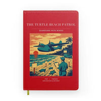 Thumbnail for VINTAGE G4443 - The Turtle Beach Patrol - Designed Notebooks design on red