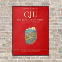 Thumbnail for Jeju International Airport CJU - Canvas Framed - Red