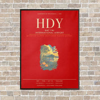 Thumbnail for Hat Yai International Airport HDY - Canvas Framed - Red