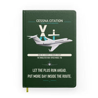 Thumbnail for Cessna Citation X+ design on dark green notebook