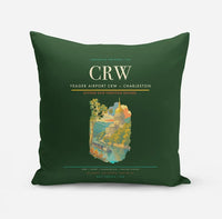 Thumbnail for Yeager Airport (CRW) design on dark green pillow